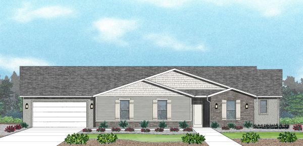 Carolina Craftsman - Single Story House Plans in Cedar City UT