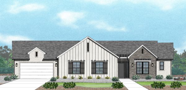Carolina Farmhouse - Single Story House Plans in Cedar City UT
