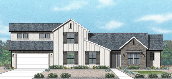 Corymb Farmhouse - 2 Story House Plans in Cedar City UT