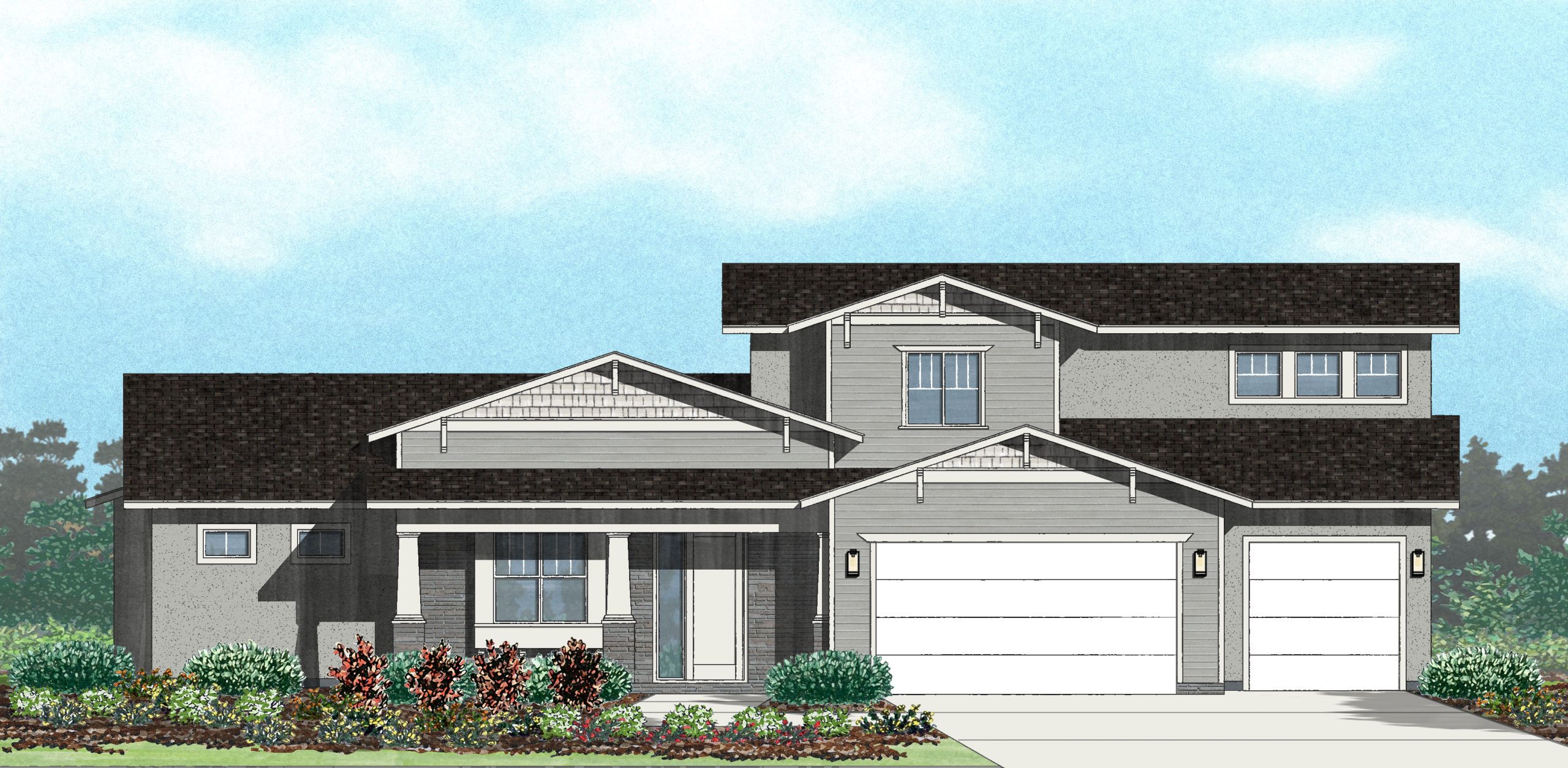 Aurora Craftsman - 2 Story House Plans in Cedar City UT